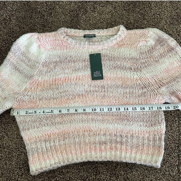 Wild Fable Sweater Size M Orange Space Dye Crewneck Pullover NWT - Picture 6 of 8